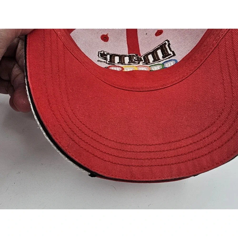 Kyle Busch M&M's Racing Hat Cap #18 NASCAR 2009 Adjustable Red Embroidered OSFA
